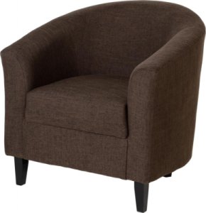 Tempo Tub Chair in Dark Brown Fabric