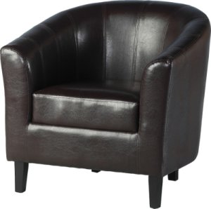 Designersofas4u Tempo tub chair in expresso brown pu