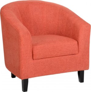 Designersofas4u Tempo tub chair in orange fabric