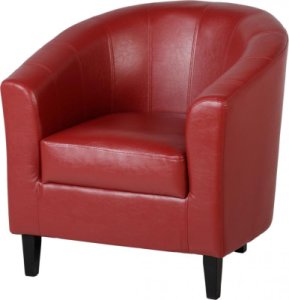 Designersofas4u Tempo tub chair in red fabric