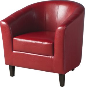 Designersofas4u Tempo tub chair in rustic red pu