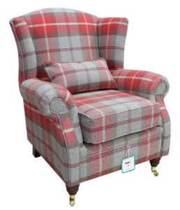 Designersofas4u Wing chair fireside high back armchair balmoral cherry&hellip;