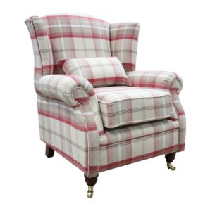 Designersofas4u Wing chair fireside high back armchair balmoral cranberry&hellip;