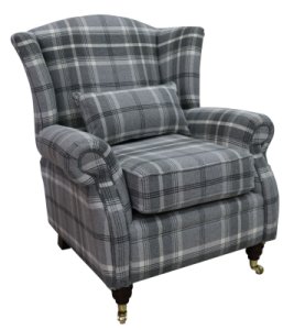 Wing Chair Fireside High Back Armchair Balmoral Dove Grey&hellip;