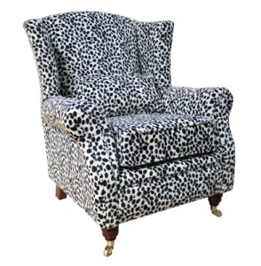 Designersofas4u Wing chair fireside high back armchair dalmation