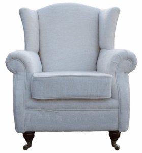 Designersofas4u Wing chair fireside high back armchair tango crush ivory