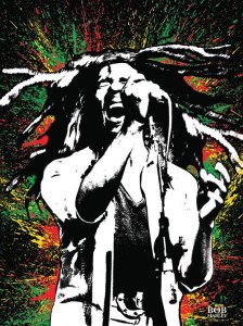 Bob Marley Colour Canvas Image multicolor