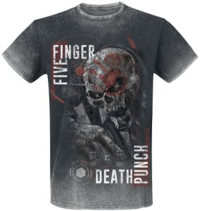 Five Finger Death Punch And Justice For None T-Shirt black used look
