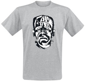 Frankenstein - Face - T-Shirt - mottled grey