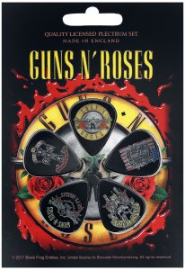Guns N' Roses Bullet Logo Plectra Set multicolour