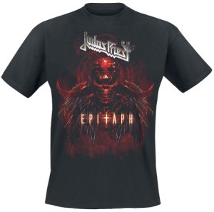Judas Priest Epitaph Red Horns T-Shirt black