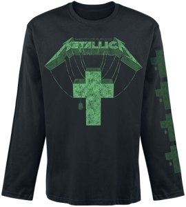 Metallica Green Cross Long-sleeve Shirt black
