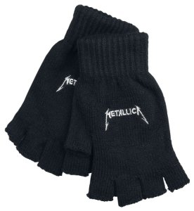 Metallica Logo Fingerless gloves black
