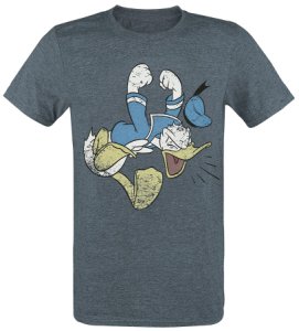 Mickey Mouse Donald Duck - Angry T-Shirt mottled dark blue
