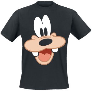 Mickey Mouse - Goofy - Face - T-Shirt - black
