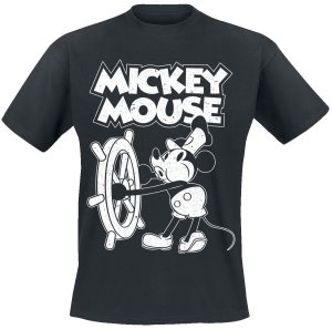 Mickey Mouse - Steamboat Willie - T-Shirt - black