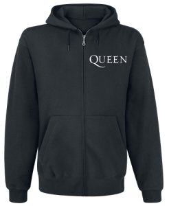 Queen Crest Vintage Hooded zip black
