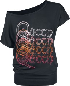 Queen Repeat Logo T-Shirt black