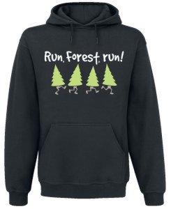 Run, Forest, Run! -  - Hooded sweatshirt - black
