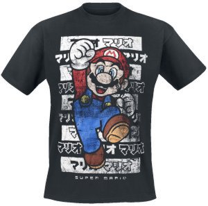 Super Mario - Mario - Kanto - T-Shirt - black