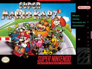 Super Mario Super Mario Kart - Super Nintendo Canvas Image multicolor
