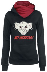 The Lion King - Simba - No Worries - Girls hooded sweatshirt - black-red