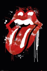The Rolling Stones Graffiti Lips Poster multicolour