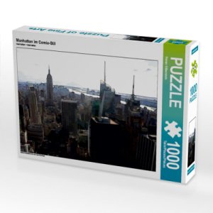 Manhattan im Comic-Stil 1000 Teile Lege-Größe 64 x 48 cm Foto-Puzzle Bild von