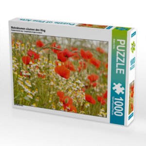Calvendo Mohnblumen säumen den weg 1000 teile lege-größe 64 x 48 cm foto-puzzle bild von