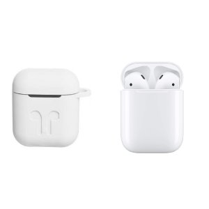 Apple Airpods 2 Bluetooth Kopfhörer + Generic Airpods 2 Accessory Kit - Weiß