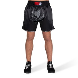 Murdo Muay Thai/Kickboxing Shorts. Black/Grey Camo