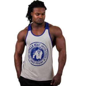 Roswell Tank Top, Grey/Navy