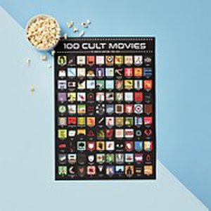 Own Brand 100 cult movies scratch poster