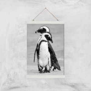 A Couple Of Penguins Giclee Art Print - A3 - White Hanger