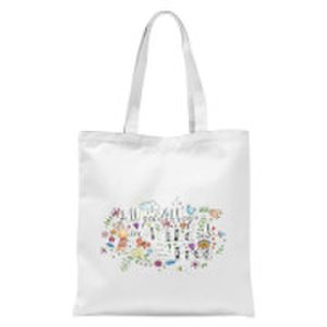 A Little Cloth Rabbit All Good Things Are Wild and Free Tote Bag - White