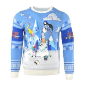 Adventure Time Festive Winter Kintted Christmas Jumper - M