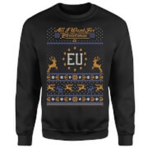The Christmas Collection All i want for christmas is eu black sweatshirt - m - black