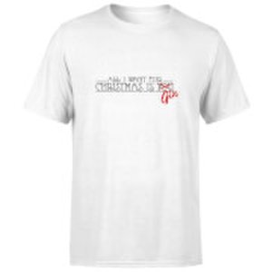 The Christmas Collection All i want for christmas is gin t-shirt - white - s - white