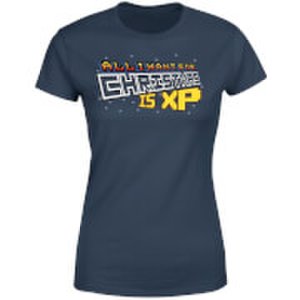 Geek Christmas All i want for xmas is xp women's t-shirt - navy - s - navy