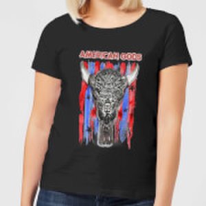 American Gods Skull Flag Women's T-Shirt - Black - XS - Black