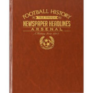 Arsenal Football Newspaper Book - Brown Leatherette