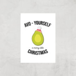 Avo-Yourself A Merry Little Christmas Art Print - A4 - Print Only