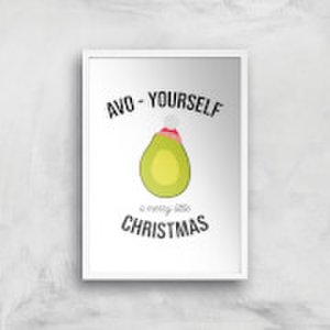 By Iwoot Avo-yourself a merry little christmas art print - a4 - white frame