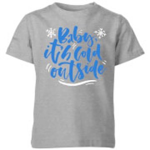 The Christmas Collection Baby it's cold outside kids' t-shirt - grey - 3-4 years - grey