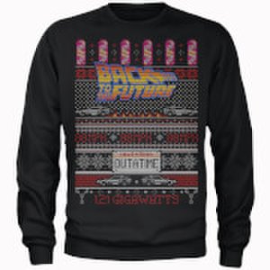 Back To The Future OUTATIME Men's Christmas Sweatshirt - Black - S - Black