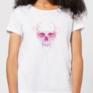 Balazs Solti Colourful Skull Women's T-Shirt - White - XS - White