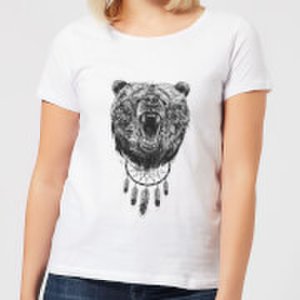 Balazs Solti Dreamcatcher Bear Women's T-Shirt - White - XS - White