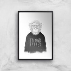 By Iwoot Balazs solti i'm your father art print - a2 - black frame