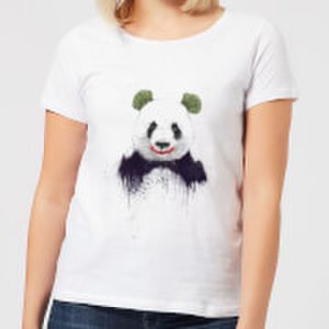 Balazs Solti Joker Panda Women's T-Shirt - White - XS - White