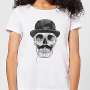 Balazs Solti Monocle Skull Women's T-Shirt - White - XS - White